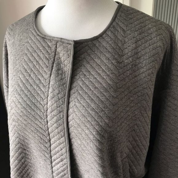 Line & Dot grey quilted bomber jacket - Picture 3 of 6